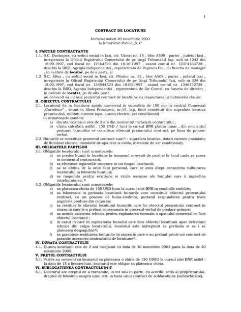 Contract De Locatiune Model Hot Sex Picture