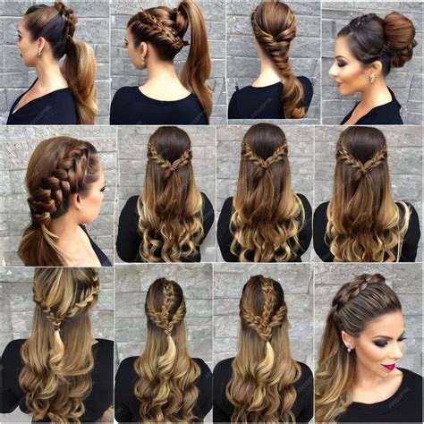 Premium Vector | Updo with braids