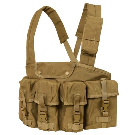 CONDOR OUTDOOR vesta taktická CHEST RIG 7 kapes COYOTE BROWN