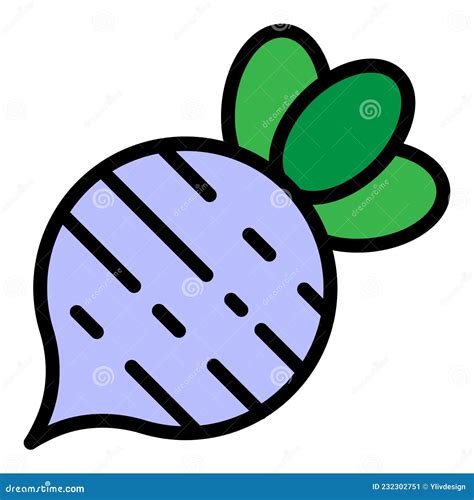 Vector De Contorno De Color De Icono De Remolacha Vegetal Ilustraci N