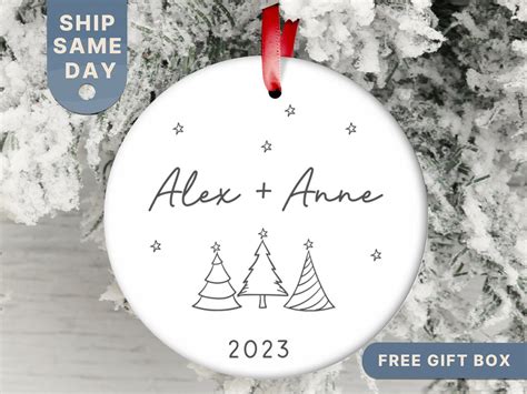 Couples Christmas Ornament Personalized Couple Christmas T Our