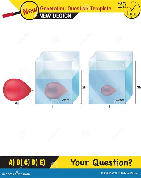 Archimedes Principle Vector Illustration Buoyant Force Physics