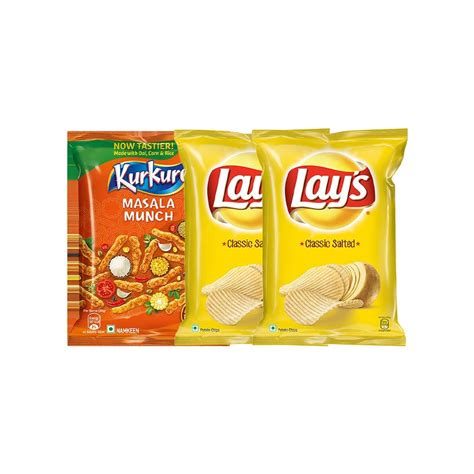 Lays Classic Salted Chips Kurkure Masala Munch Crisps Combo Price