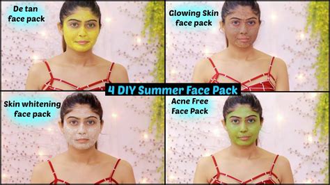 4 Instant Skin Brightening Face Pack Naturally Glowing Skin Sun Tan