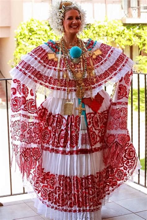 Preciosa Labor En Esta Pollera Panama Las Tablas America Dress