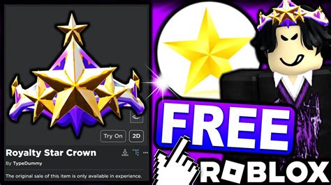 Free Ugc Limited Event How To Get Royalty Star Crown Roblox Roji