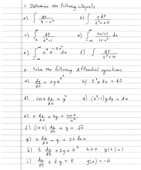 Solved 1 Determine The Following Integrals Al Dx 4 X 6