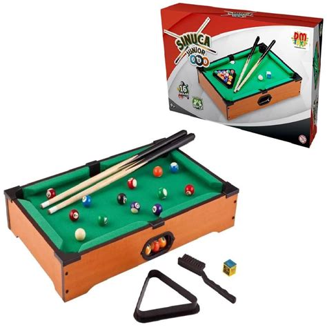 Mesa De Sinuca De Brinquedo - Mini Mesa Sinuca Junior Jogo de Bilhar Completo em Madeira Brinquedo ...
