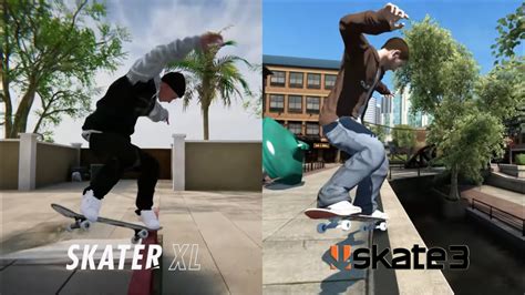 Skater Xl Vs Skate Tricks Comparison Youtube