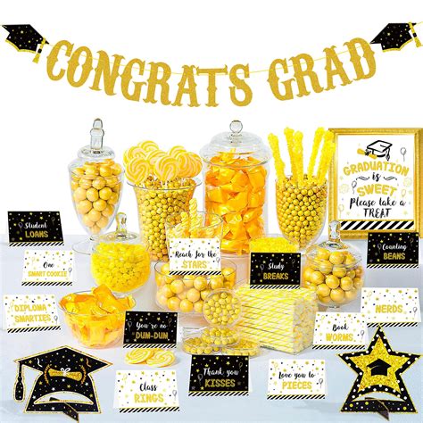 Buy 20pcs Graduation Decorations 2021 Party Supplies Set Glitter