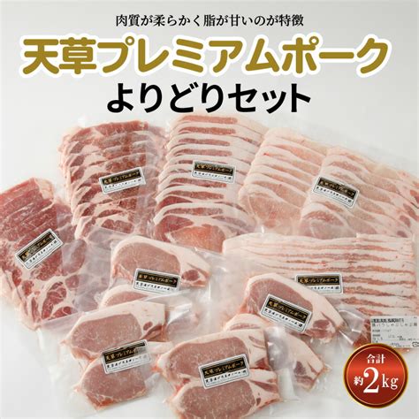 豚肉 セット 約 2kg 豚ロース バラ 肩ロース 焼肉 しゃぶしゃぶ 生姜焼き とんかつ 産地直送 国産 プレミアムポーク 天草市 熊本県