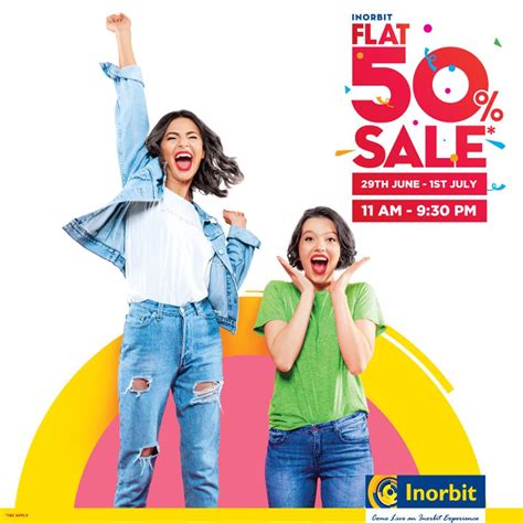 Flat 50% off Sale at Inorbit Mall Hyderabad | Events in Andhra Pradesh | mallsmarket.com