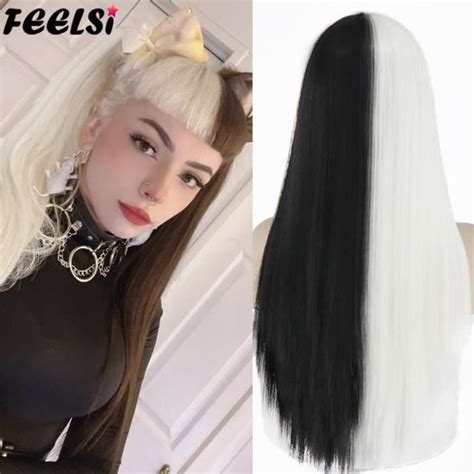 FAUX CHEVEUX EXTENSIONS 1B 30HL 24 Pouces Perruque Lolita