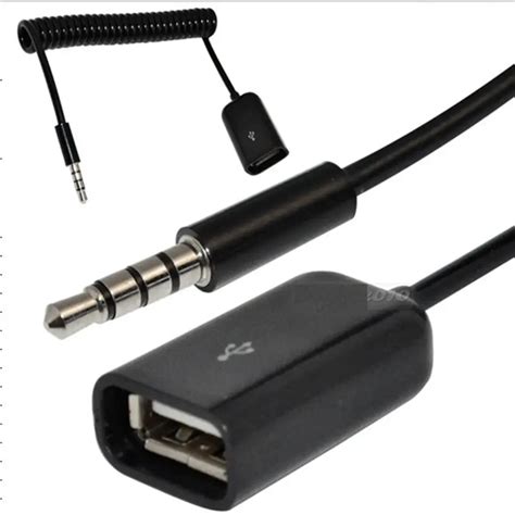 35mm To Usb Cable Adapter Audio Aux Jack Male Converter Charge Cable In Mobile Phone Cables