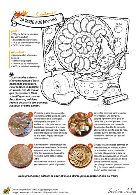 Dessin à Colorier Un Automne De Rêve Recette De Tarte Aux Pommes