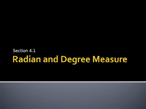 (PPT) Section 4.1. Trigonometry: the measurement of angles Standard ...