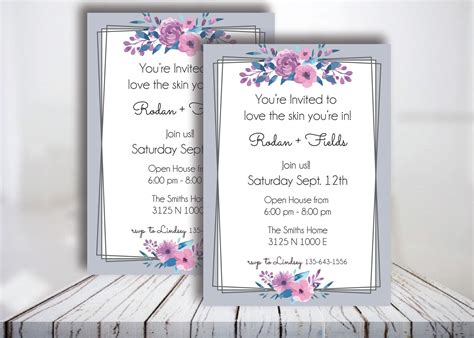 Direct Sales Home Party Business Invitation Mary Kay Roden Fields