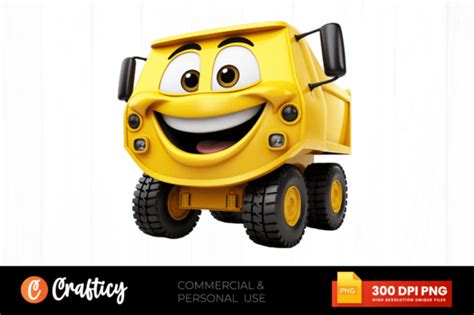 Yellow Dumper Happy Face Clipart Design Graphic By Crafticy Creative