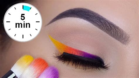 Super Easy 5 Minute Colorful Eye Liner Tutorial Pride Makeup Youtube