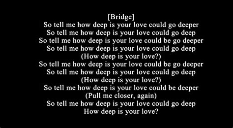 Calvin Harris And Disciples How Deep Is Your Love Lyrics Youtube