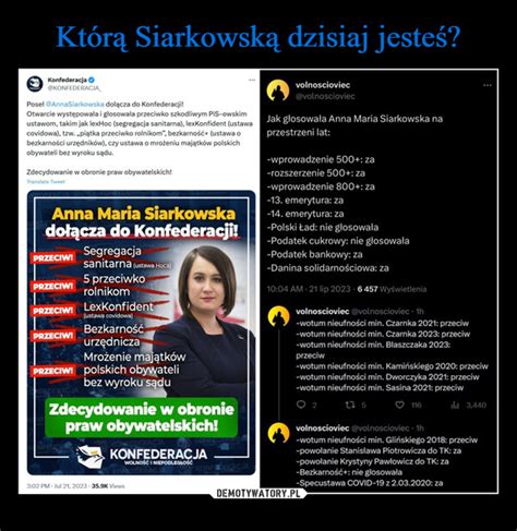 Którą Siarkowską dzisiaj jesteś Demotywatory pl