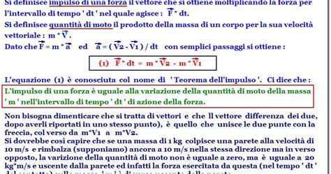 Fisicacheserveallostudente Il Teorema Dell Impulso Equazione Vettoriale