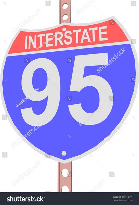 Interstate Highway 95 Road Sign Stock Vector (Royalty Free) 417714589 ...