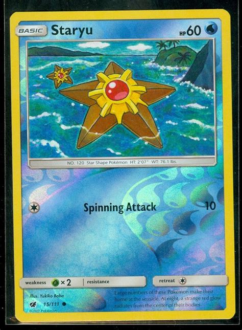 Pokemon Staryu 15111 Crimson Invasion Rev Holo Mint Ebay