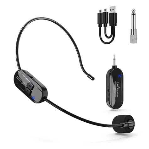 2 4g Wireless Microphone Headset Mic For Voice Amplifier Speaker Karaoke Computer Teaching