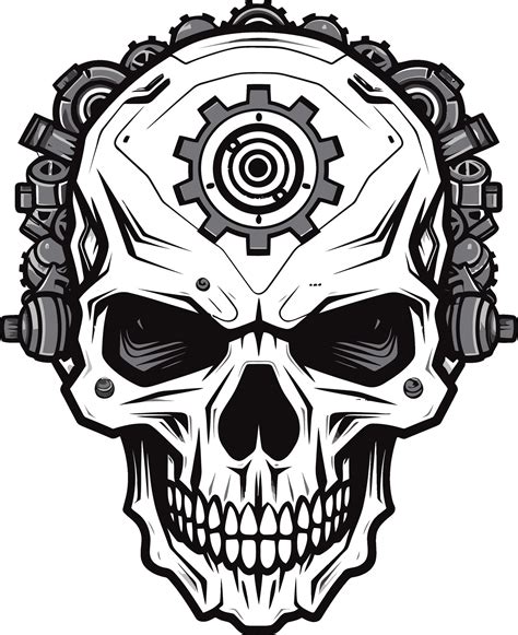 Intricate Mechanical Skull Emblem A Technological Marvel The Gearheads