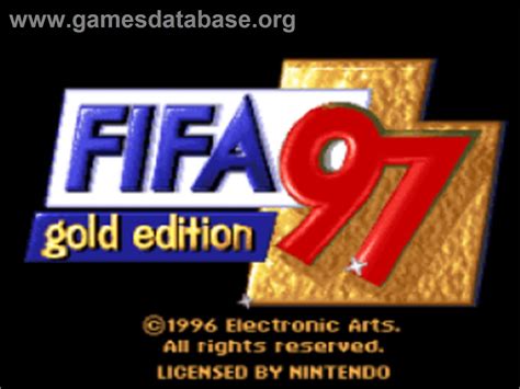 Fifa 97 Gold Edition Nintendo Snes Games Database