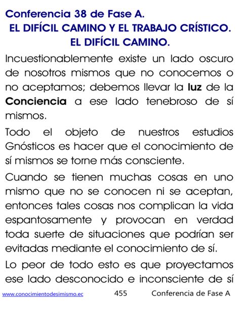 C38A El Dificil Camino Y El Trabajo Cristico