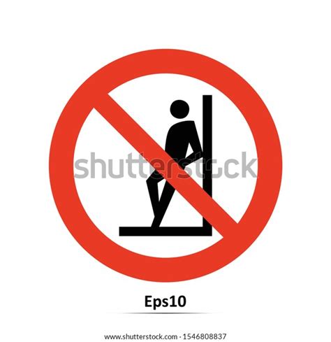 Do Not Lean On Door Vector vector de stock libre de regalías