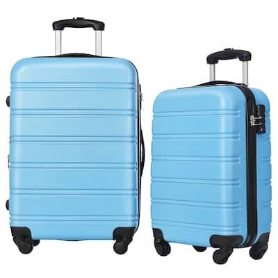 Hard Case Expandable Spinner Wheels 2 Piece Luggage Set ABS Lightweight ...