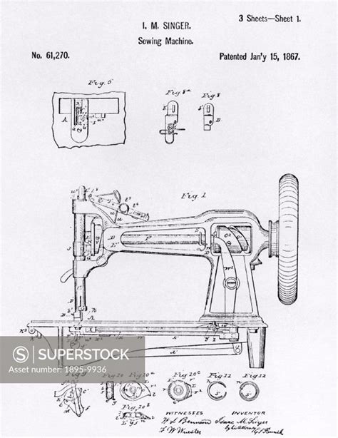 Sewing Machine Drawing Vintage Sewing Machine Singer Sewing Machine