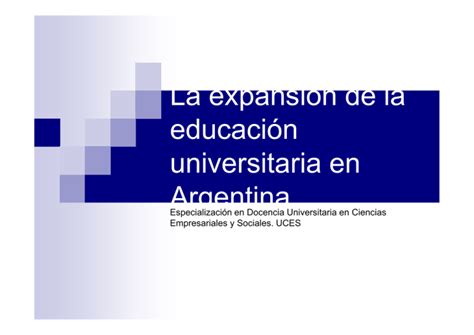 Expansión de la educación superior