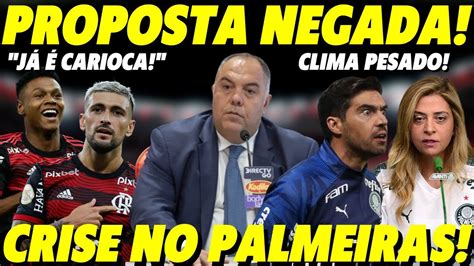 CRISE NO PALMEIRAS NA VÉSPERA DA SUPERCOPA CLIMA PESADO FLAMENGO NEGA