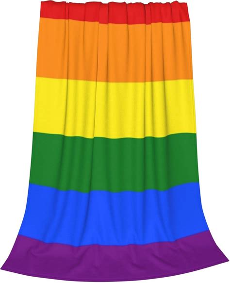 Amazon LGBT Fleece Throw Blanket Rainbow Pride Warm Cozy Fleece