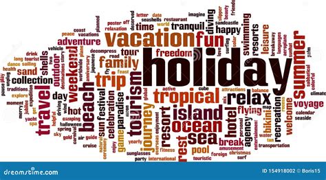 Holiday Word Cloud Stock Vector Illustration Of Diving