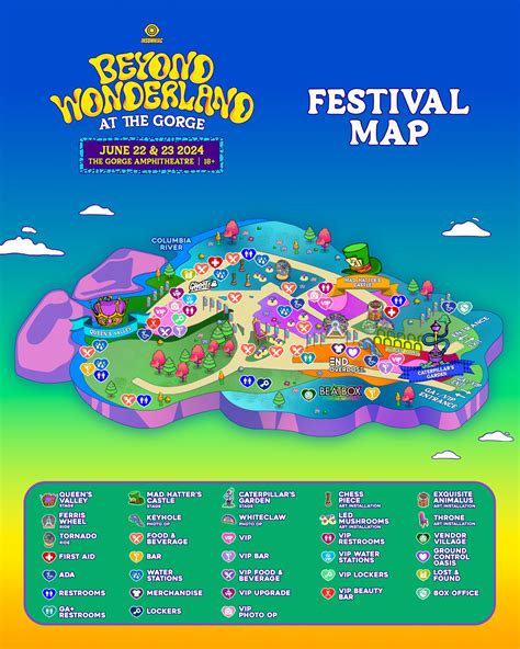 Festival Map – Beyond Wonderland at The Gorge 2025