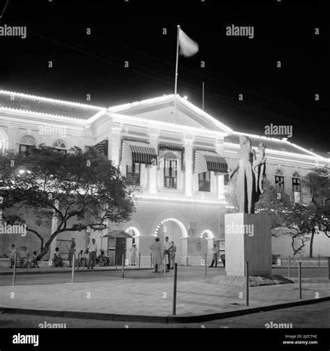 The Illuminated Governors Palace In Willemstad Ca October 1955 Stock