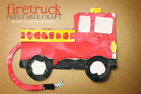 { Printable Firetruck Craft } | Fire truck craft, Fire trucks, Fire ...