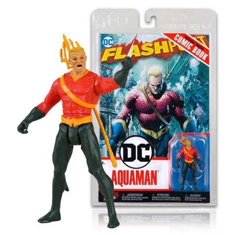 Mcfarlane Toys Aquaman With Flashpoint Comic Page Punchers Figure