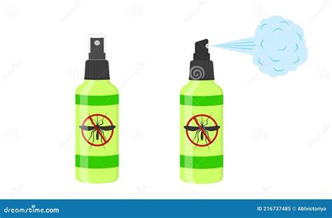 Mosquito Spray Icons Repellent Insect Bottles With Anti Gnat Sign