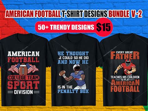 American Football T Shirt Designs Bundle, Football T Shirt Designs Bundle