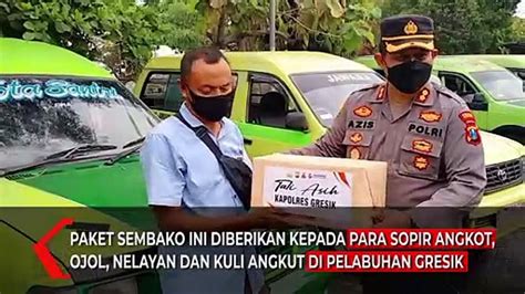 Dampak Kenaikan Harga Bbm Polres Gresik Berikan Bantuan Ratusan Paket