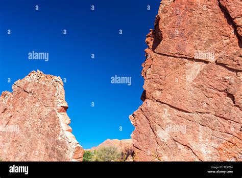 Red Rock Formation In Tupiza Bolivia Known As Puerta Del Diablo Or