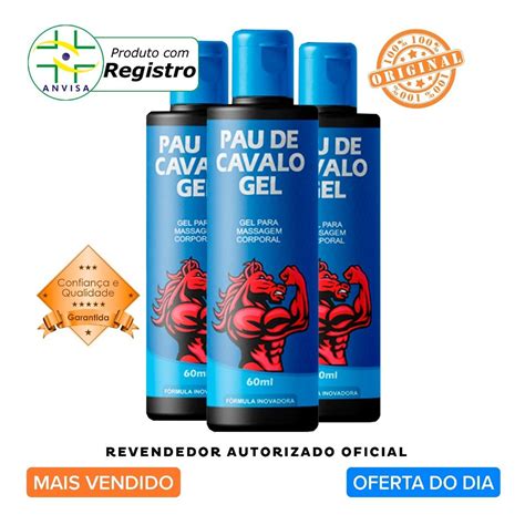 Gel Para Ereção Masculina Kit 3 Pau De Cavalo Original Parcelamento