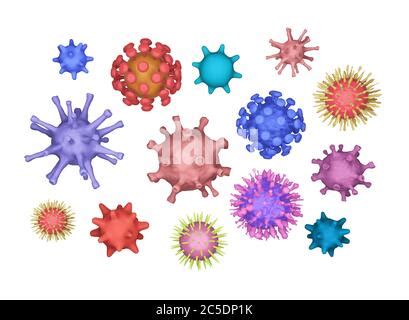 Verschiedene Arten Von Viren Coronavirus Covid Herpes