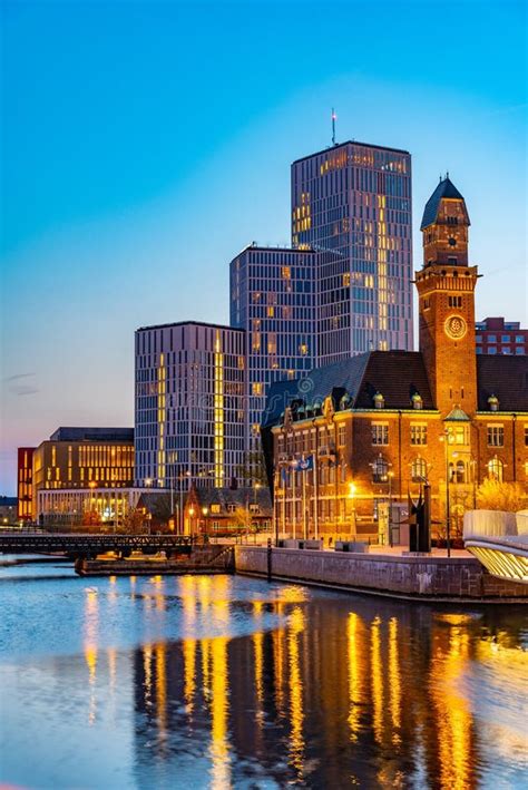 Skyline of Malmo with Turning Torso Skyscraper, Sweden Stock Image - Image of swedish, building ...